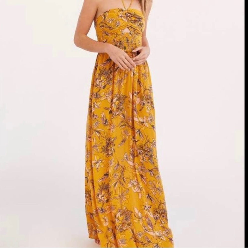 Free People Boho One Step Ahead Dress Hawaii Honey Combo Large *NEW with tags*